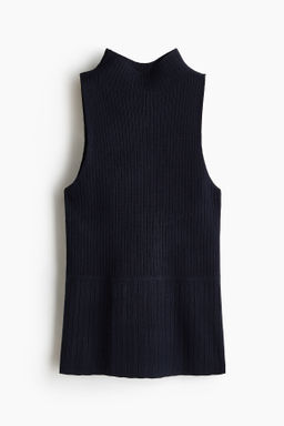 Top en punto de canal? con cuello perkins - H&m фото 2
