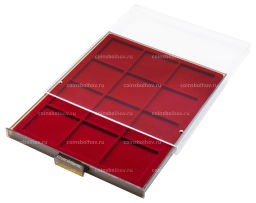 Кассета для хранения и презентации монет на 12 квадратных ячеек размером 64х64 мм MB LEUCHTTURM 331404