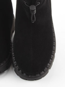 04-PAL273-1Z BLACK Ботинки зимние женские (натуральная замша, 100% шерсть)
