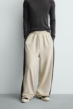WIDE-LEG JOGGER TROUSERS WITH SIDE TAPING - Zara фото 2