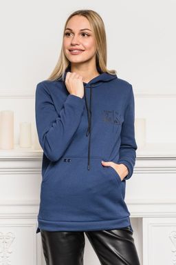 Худи из футера 3-хн Нью-Йорк королевский синий - Амадэль фото 9