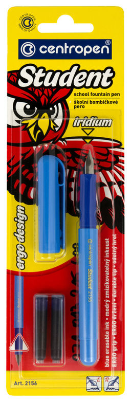 "Centropen" Ручка перьевая с картриджем STUDENT BL 2156/1 2156/1 цвет чернил: синий