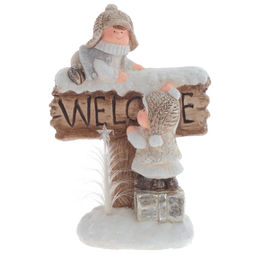 Фигурка декоративная с подсветкой "Дети", L29 W17 H42 см (AAA 3 шт. не прилаг)