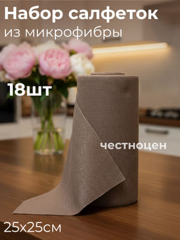 Салфетка из микрофибры в рулоне 25*25см, цвет микс OLS-793-3