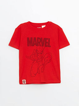 Bisiklet Yaka Erkek ?ocuk Spider-Man Bask?l? Ti??rt