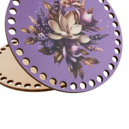 Заготовка для декорирования Love2art ДВ-02 Набор донышек для вязания Матовый фанера d 15 см х 0.4 см 2 шт 10 Лавандовая история  фото 4