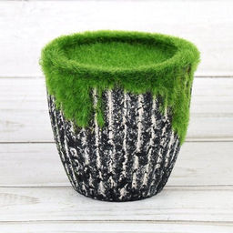 Кашпо со мхом декоративное 8,5х7,5 см / 16025 /уп 240/ - Галеонтрейд фото 3
