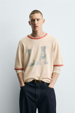 WASHED PRINT KNIT T-SHIRT - Zara фото 2