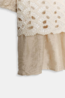 CUERPO COMBINADO CROCHET / Crudo