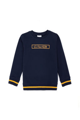U. S. Polo Assn Детский темно-синий базовый свитшот с круглым вырезом - U.s. polo assn фото 4