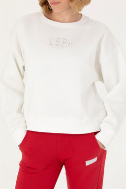 Женский свитшот цвета экрю с круглым вырезом Неожиданная скидка в корзине - U.s. polo assn фото 3