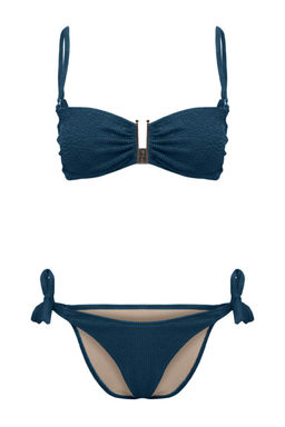 TRENDYOLMILLA Ekru Straplez Aksesuarl? Dokulu Regular Bikini Tak?m? TBESS24BT00019 фото 38