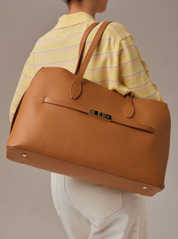 Кожаная сумка Bossy DBR 31382 коричневый лист  фото 5