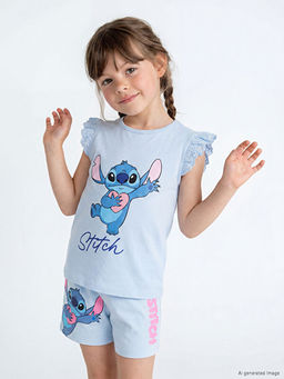 Lilo & Stitch Bask?l? F?rf?rl? K?z ?ocuk Ti??rt