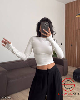 Лонгслив женский однотонный - Bruno фото 3