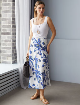 VILATTE / Юбка из вискозы с лиоцеллом  фото 3