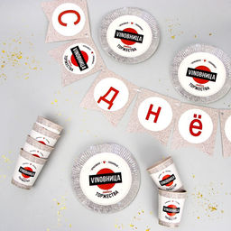 Набор бумажной посуды VINOВНИЦА торжества