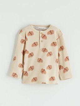 Fil Desenli Erkek Bebek Ti??rt ve Tayt