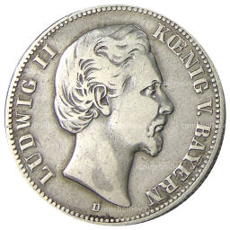 2 марки 1880 года D Германия (Бавария)