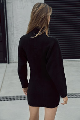 VESTIDO CORTO PUNTO SOFT / Negro - Zara фото 6