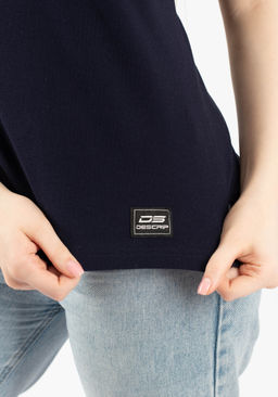 Футболка поло женская 2516 темный синий