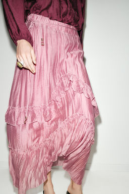 RUFFLED MIDI SKIRT - Zara фото 2