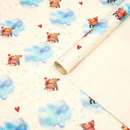 Бумага упаковочная, крафт Парочка, 70х100 см, 1 лист - UPAK LAND фото 3