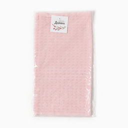 Полотенце Доляна цв. розовый 35х60 см, 100% хл., крупная вафля 220 г/м2  фото 2