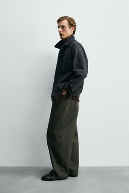 SOBRECAMISA RELAXED FIT BOLSILLOS / Gris topo - Zara фото 4