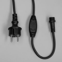 Гирлянда «Бахрома» 3×0.9 м, IP65, УМС, тёмная нить каучук, 144 LED, свечение тёплое белое, 220 В
