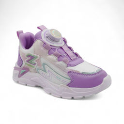 Кроссовки А7010-17 бело фиолетовые