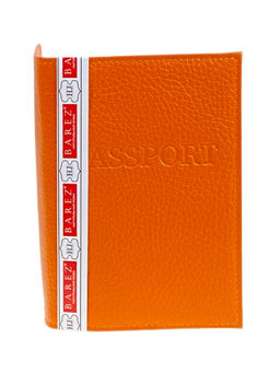 Обложка на паспорта из натуральной кожи, цвет оранжевый