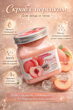 Скраб для тела 300 мл (персик)