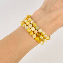 Бусины для украшений из желтого Опала (60 бусин) 39 см