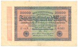 Банкнота 20000 марок 1923 года Германия