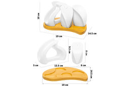 Набор для специй Elan Gallery Кристалл фарфор 3 предмета на подставке 19×14,5×10 см  фото 2