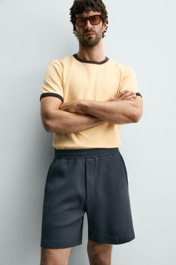 BERMUDA JOGGER ESTRUCTURA WAFFLE / Azul / Acero - Zara фото 6