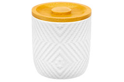 Банка д/сыпучих продуктов 450 мл 9,5*9,5*10,5 см + бамбук. крышка с силик. упл. - Elan gallery фото 6