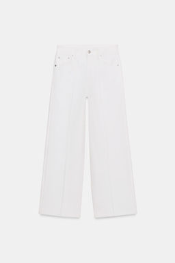 JEANS ZW COLLECTION WIDE LEG TIRO ALTO / Blanco roto - Zara фото 5