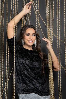 Блуза Твоя стихия (черная) Б11656 - Lt collection фото 4