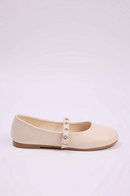 Krem Aksesuar Bant Detayl? Buyuk/Kucuk K?z Cocuk kids Mary jane Babet TAKAW26BE00001 - Trendyolmilla фото 7