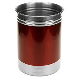 Банка для сыпучих продуктов из нержавеющей стали 1,8л, д12,5см, h17см, крышка пластмассовая с пароотводом, цветной корпус, бордовый, в коробке (Китай) - Домашняя мода фото 2
