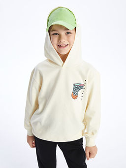Rahat Kal?p Bask?l? Erkek ?ocuk Hoodie - Waikiki фото 3