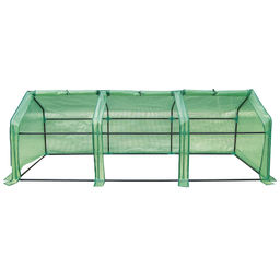 UGH-S33 L270 GREEN/GREEN Парник уличный, 270x90x90см. Металлическая труба в ПВХ, цвет зеленый. Тент из армированного полиэтилена 135г/м2, цвет сетки зеленый. TM ФитоЛето - Volpe фото 11