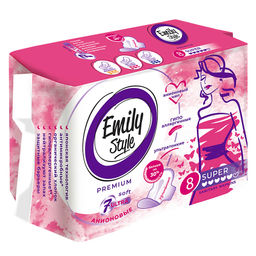 EMILY STYLE прокладки гигиен. Супер (8шт) Премиум