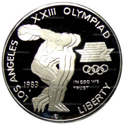 1 доллар 1983 года S США  XXIII летние Олимпийские Игры  Дискобол
