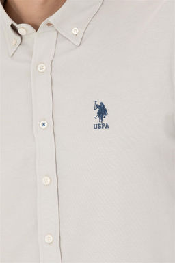 Мужская базовая рубашка с длинным рукавом Stone - U.s. polo assn фото 7