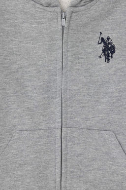 Базовый свитшот серого меланжевого цвета для мальчика Неожиданная скидка в корзине - U.s. polo assn фото 3