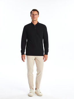 Polo Yaka Uzun Kollu Pike Erkek Ti??rt