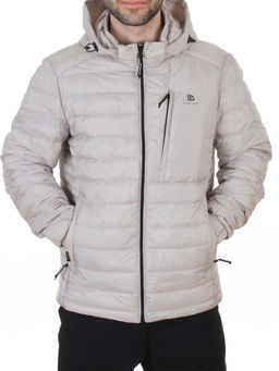 88045 GRAY/BEIGE Куртка мужская демисезонная (100 гр. холлофайбер)